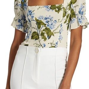 Reformation Constance Blouse in Riviera